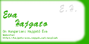 eva hajgato business card