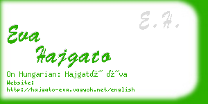 eva hajgato business card